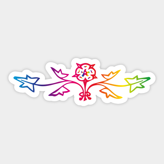 Rainbow colored emblem ornament Sticker by Creative Art Store